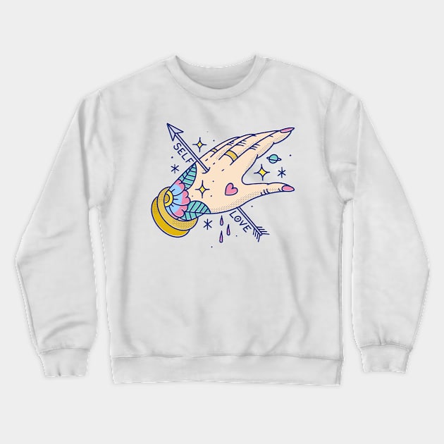 Selflove Crewneck Sweatshirt by Paolavk